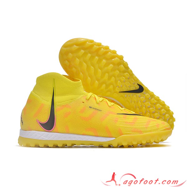 Nike Chaussures de Foot Phantom Luna Elite NU TF Jaune