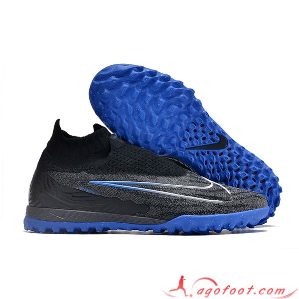 Nike Chaussures de Foot Phantom GX Elite DF Link TF Noir/Bleu