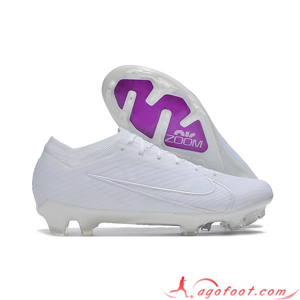 Nike Chaussures de Foot Air Zoom Mercurial Vapor 15 Elite XXV FG Blanc -02