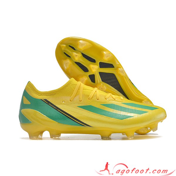 Adidas Chaussures de Foot X CRAZYFAST MESSI.1 FG BOOTS Jaune/Vert