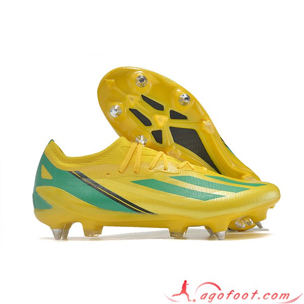 Adidas Chaussures de Foot X Crazyfast1 SG Jaune/Vert