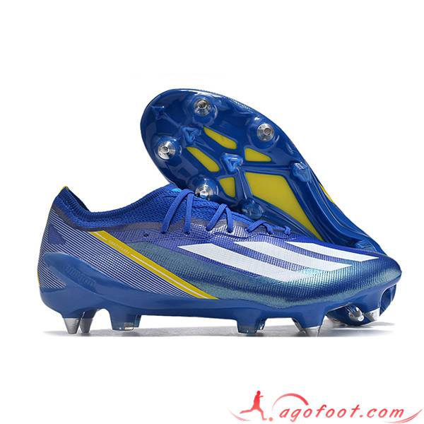 Adidas Chaussures de Foot X Crazyfast1 SG Bleu/Blanc