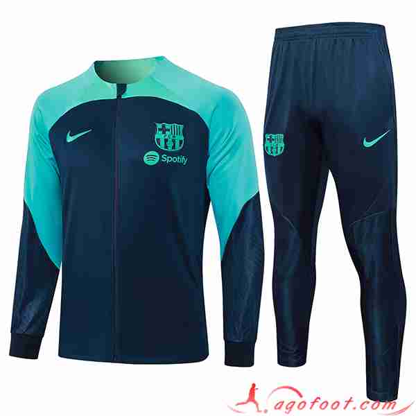 Ensemble Survetement de Foot - Veste FC Barcelone Bleu Marine 2023/2024