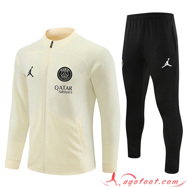 Ensemble Survetement de Foot - Veste Jordan PSG Bleu Jaune 2023/2024