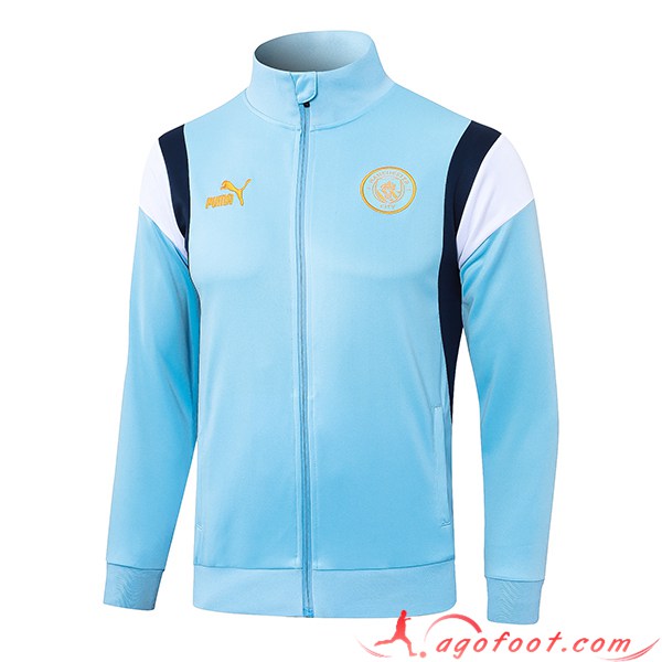 Veste Foot Manchester City Bleu Clair 2023/2024 -02