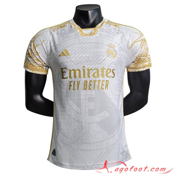Maillot de Foot Real Madrid Special Edition Blanc/Jaune 2023/2024