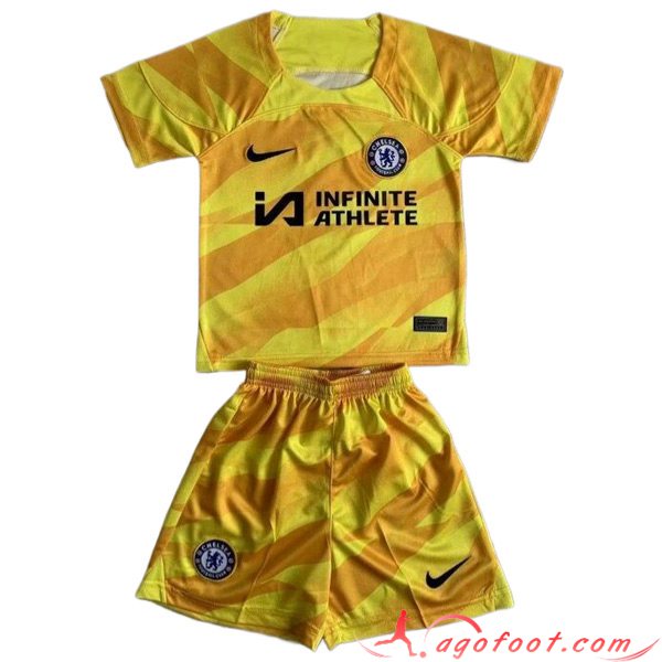Maillot de Foot FC Chelsea Enfant Gardien de But Jaune 2023/2024