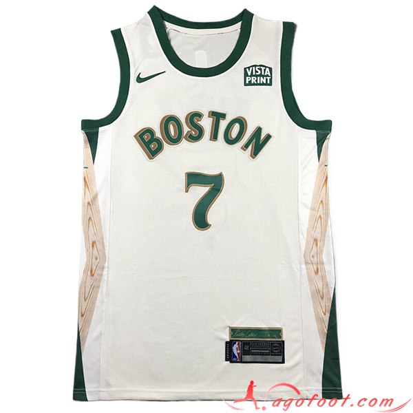Maillot Boston Celtics (BROWN #7) 2023/24 Blanc/Vert
