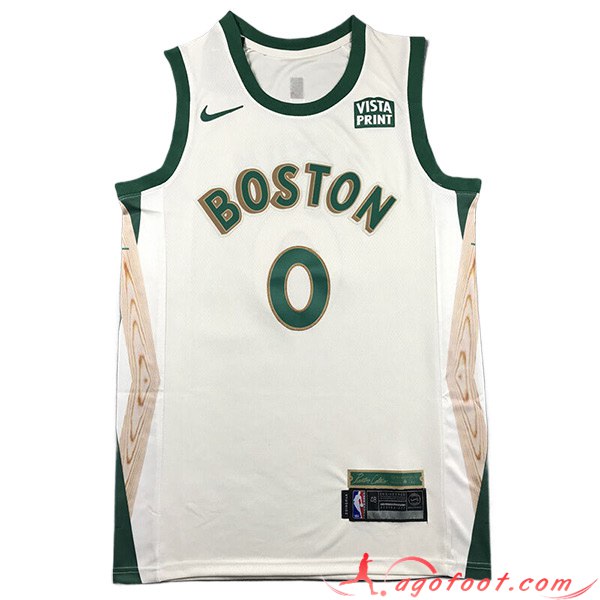 Maillot Boston Celtics (TATUM #0) 2023/24 Blanc/Vert
