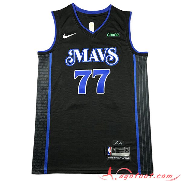 Maillot Dallas Mavericks (DONCIC #77) 2023/24 Noir/Bleu