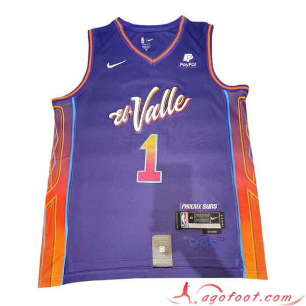 Maillot Phoenix Suns (BOOKER #1) 2023/24 Pourpre/Rouge