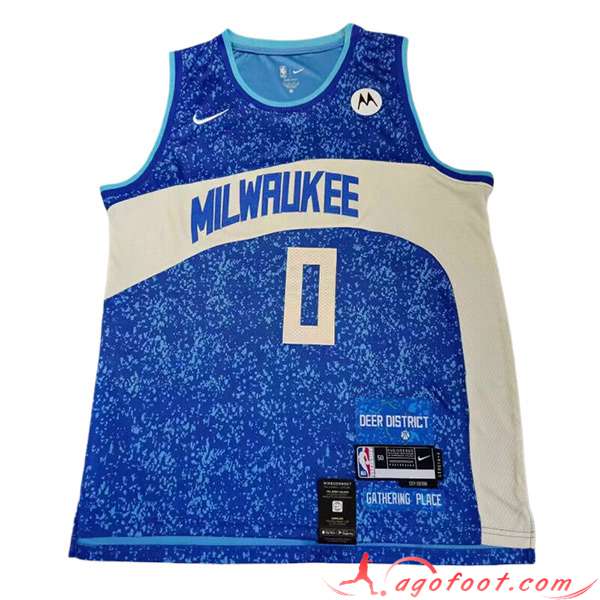 Maillot Milwaukee Bucks (LILLARD #0) 2023/24 Bleu
