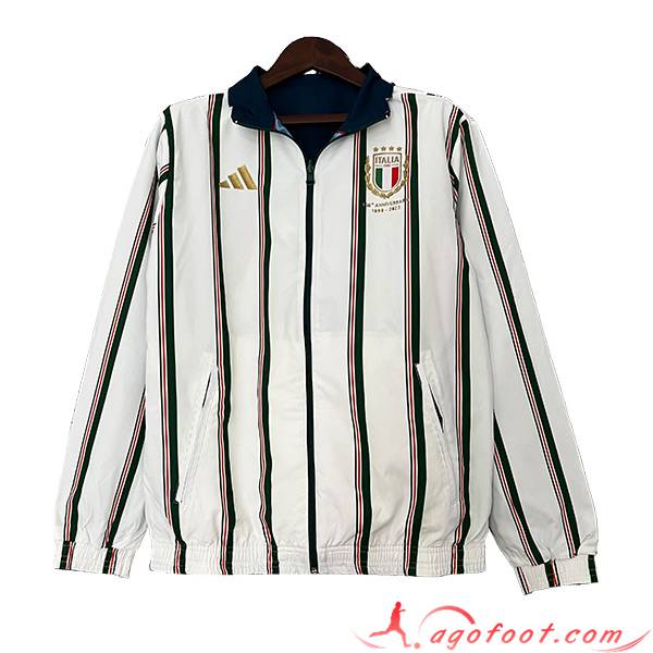 Coupe-Vent Italie Blanc/Noir 2023/2024