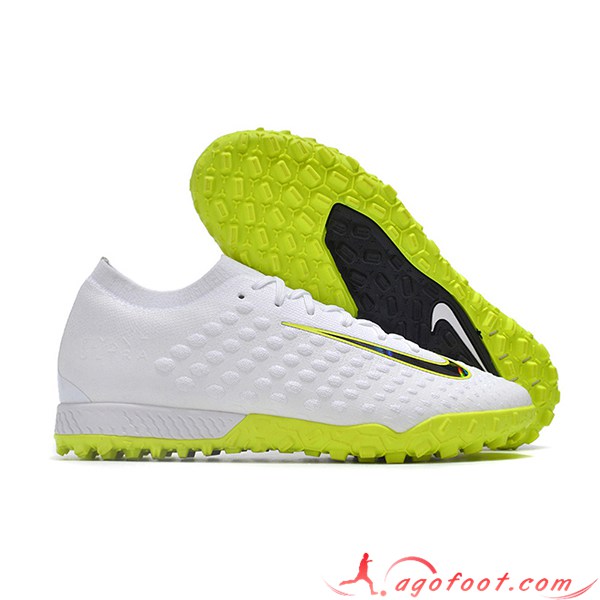 Nike Chaussures de Foot Phantom Ultra Venom TF Blanc/Jaune