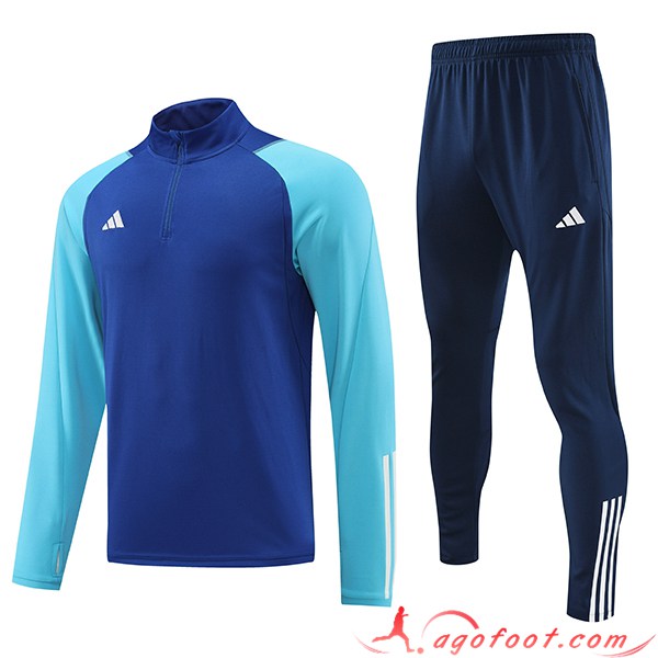 Ensemble Survetement de Foot Adidas Bleu 2023/2024 -02