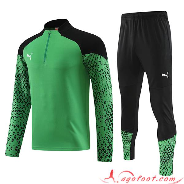 Ensemble Survetement de Foot PUMA Vert/Noir 2023/2024