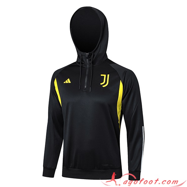 Sweatshirt Training Capuche Juventus Noir/Jaune 2023/2024