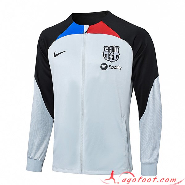 Veste Foot FC Barcelone Blanc/Noir 2023/2024