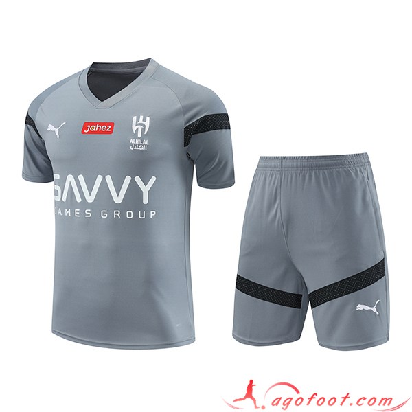 Ensemble Training T-Shirts + Shorts Al-Hilal Gris 2023/2024
