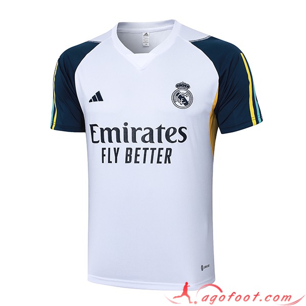 Polo Foot Real Madrid Blanc/Bleu 2023/2024