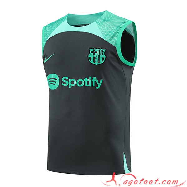 Training Debardeur FC Barcelone Noir/Vert 2023/2024