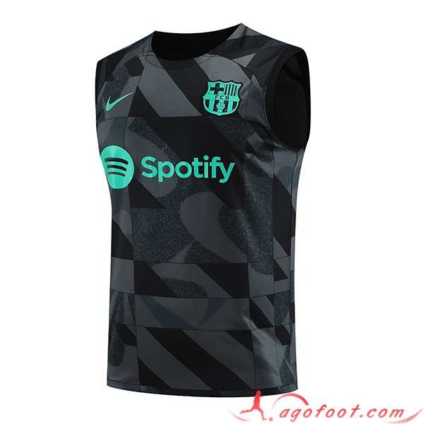 Training Debardeur FC Barcelone Noir/Gris/Vert 2023/2024
