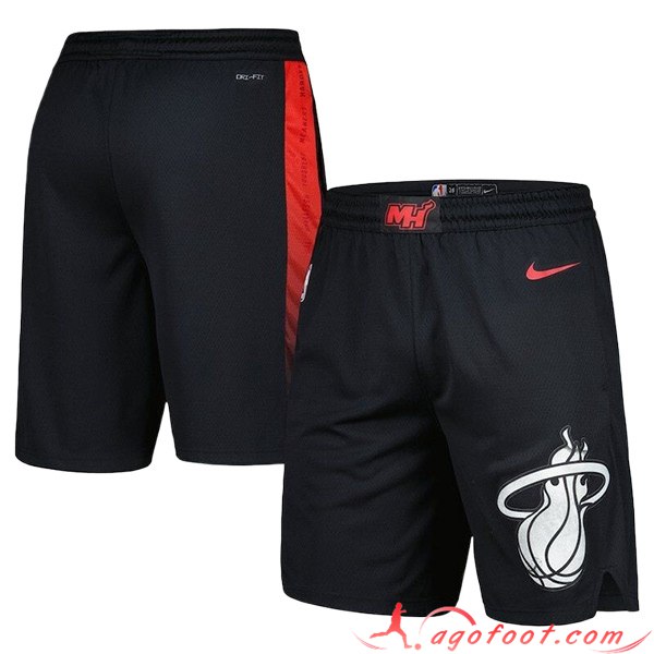 Shorts NBA Miami Heat 2023/24 Noir/Rouge -03