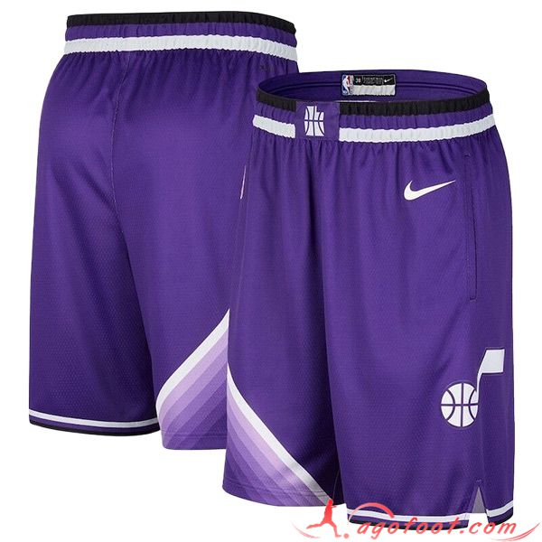 Shorts NBA Utah Jazz 2023/24 Pourpre