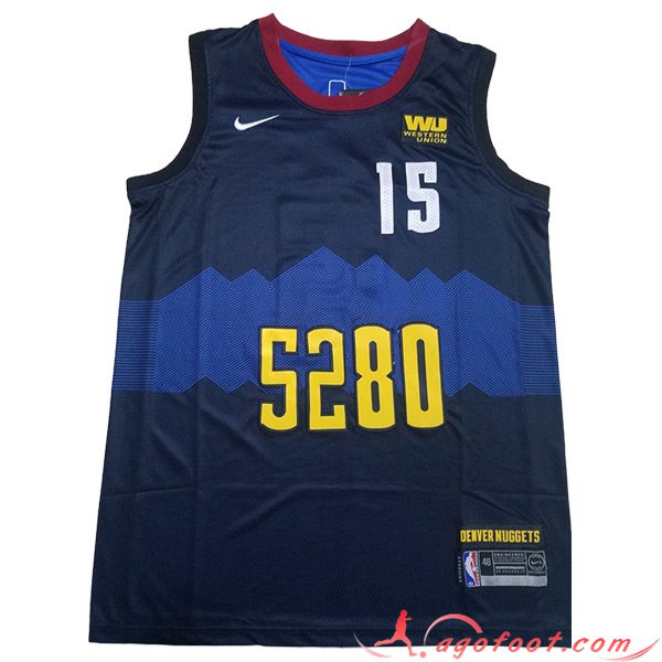 Maillot Denver Nuggets (JOKIC #15) 2023/24 Noir/Bleu