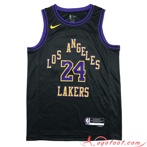 Maillot Los Angeles Lakers (BRYANT #24) 2023/24 Noir/Pourpre/Jaune