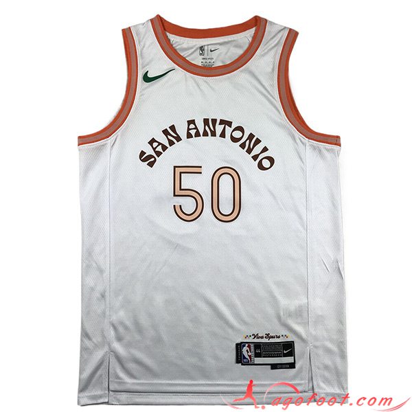 Maillot San Antonio Spurs (ROBINSON #50) 2023/24 Blanc -02