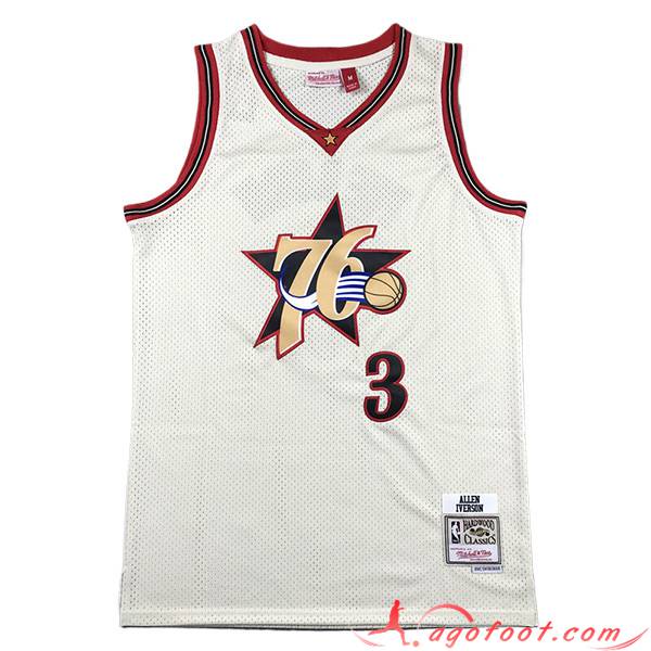 Maillot Philadelphia 76ers (IVERSON #3) 2023/24 Beige