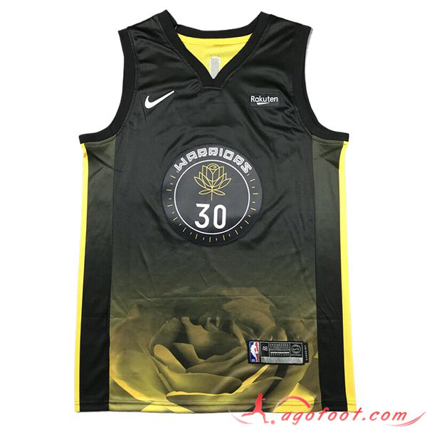Maillot Golden State Warriors (CURRY #30) 2023/24 Noir/Jaune -04
