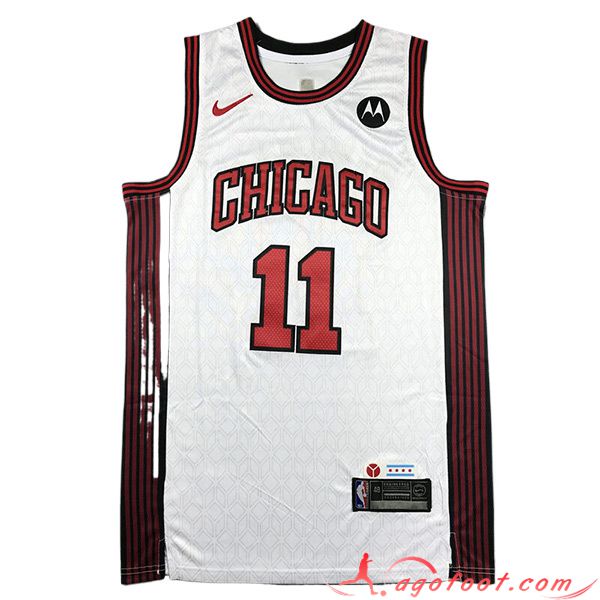 Maillot Chicago Bulls (DERDZAN #11) 2023/24 Blanc/Rouge