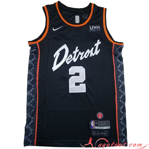 Maillot Detroit Pistons (CUNNINGHAM #2) 2023/24 Noir