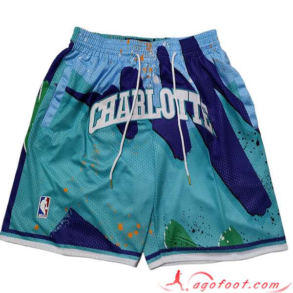 Shorts NBA Charlotte Hornets 2023/24 Bleu/Vert