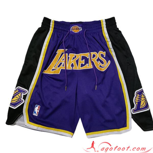 Shorts NBA Los Angeles Lakers 2023/24 Pourpre/Noir