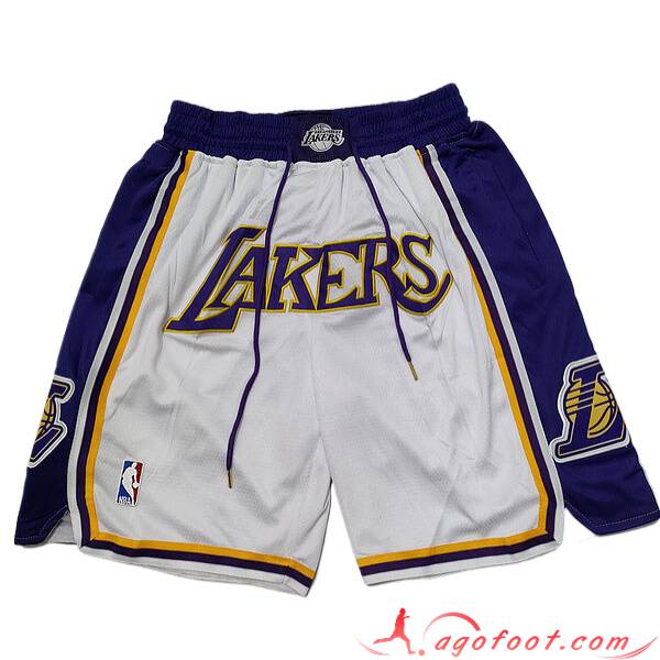 Shorts NBA Los Angeles Lakers 2023/24 Blanc/Pourpre