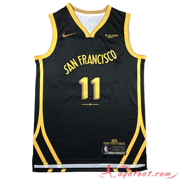 Maillot Golden State Warriors (THOMPSON #11) 2023/24 Noir/Jaune