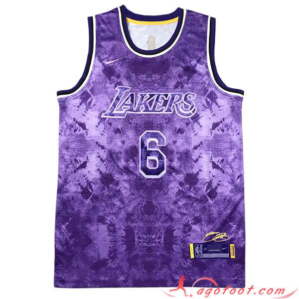 Maillot Los Angeles Lakers (JAMES #6) 2023/24 Pourpre -04