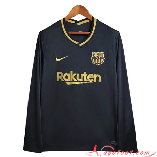Maillot de Foot FC Barcelone Retro Exterieur Manches Longues 2020/2021