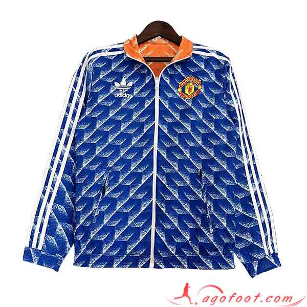 Coupe-Vent Manchester United Bleu/Blanc 2023/2024