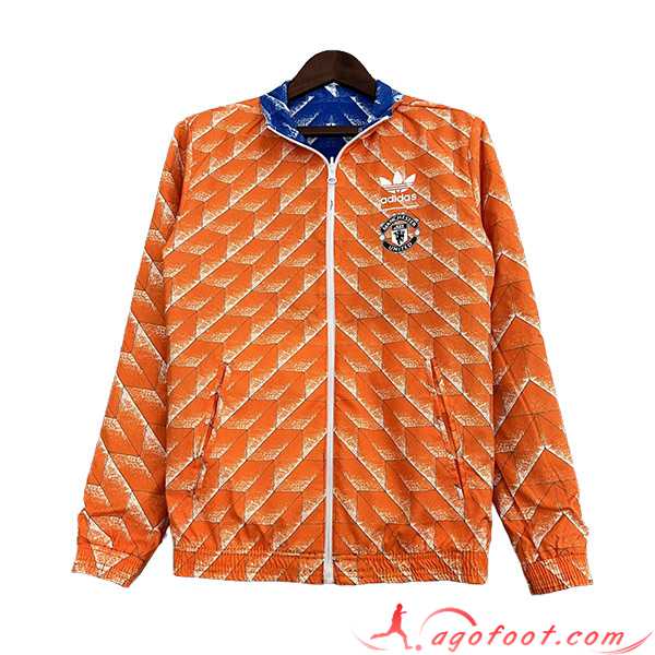 Coupe-Vent Manchester United Orange/Blanc 2023/2024