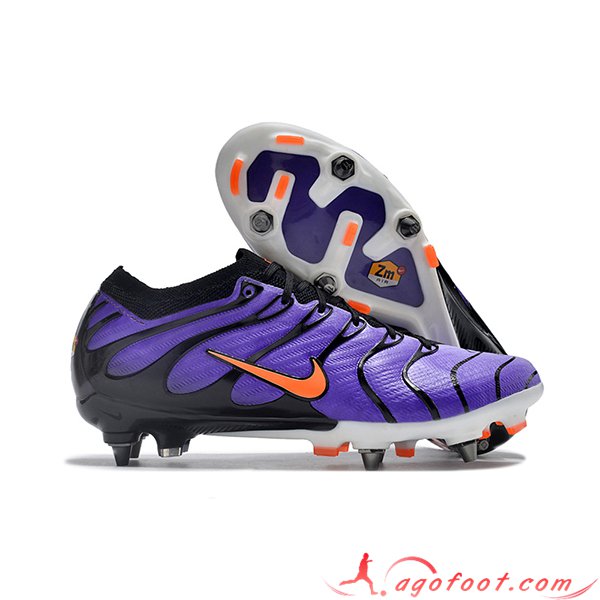 Nike Chaussures de Foot Air Zoom Mercurial Vapor XV Elite SG Noir/Pourpre -02