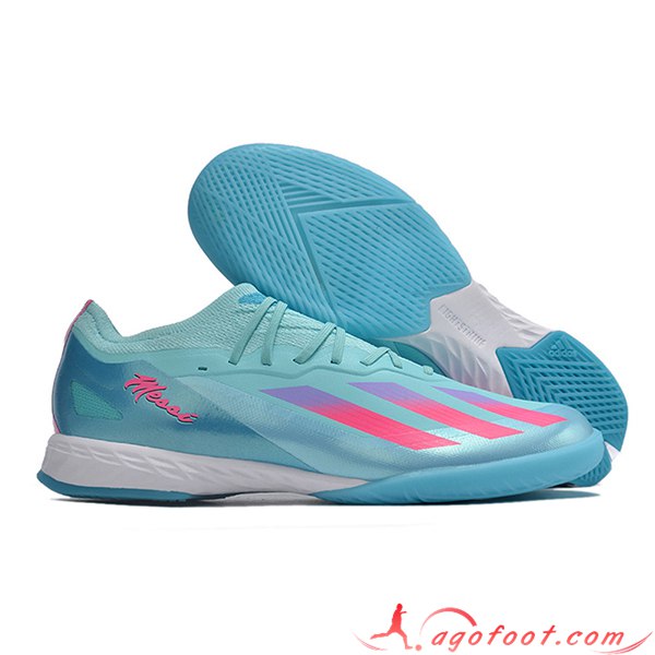 Adidas Chaussures de Foot X CRAZYFAST.1 IC BOOTS Bleu/Rose