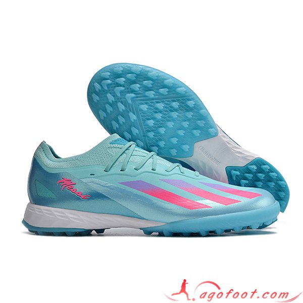 Adidas Chaussures de Foot X CRAZYFAST.1 TF BOOTS Bleu/Rose