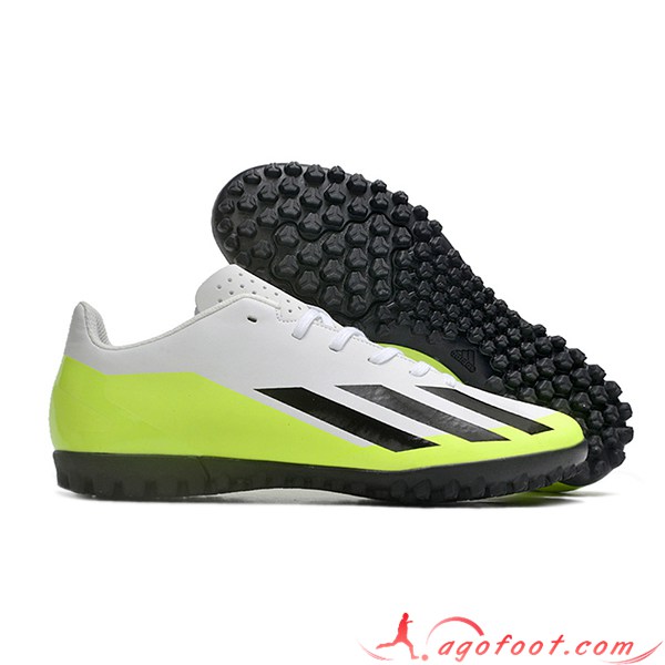 Adidas Chaussures de Foot X GHOSTED.4 TF Blanc/Jaune/Noir
