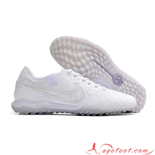 Nike Chaussures de Foot Tiempo Legend X PRO TF Blanc