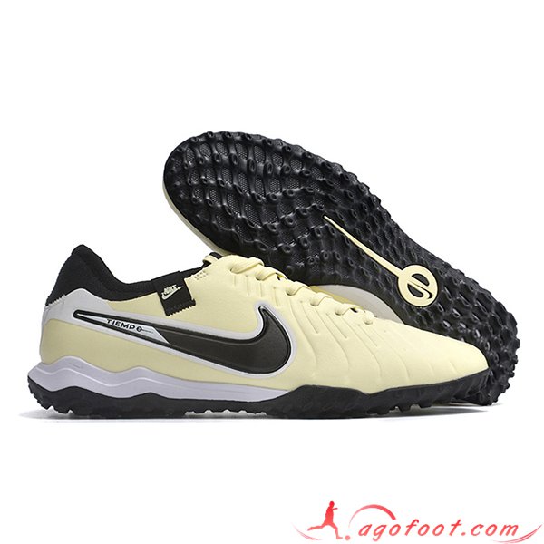 Nike Chaussures de Foot Tiempo Legend X PRO TF Jaune/Noir