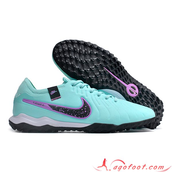 Nike Chaussures de Foot Tiempo Legend X PRO TF Bleu/Noir/Pourpre